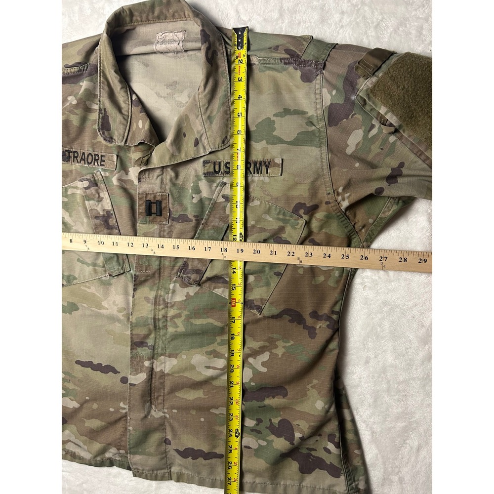 US Army OCP Multicam ACU Combat Uniform Coat Jacket Large Regular Traore Captain - Picture 4 of 6